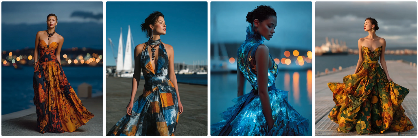 Couture Summer Dresses Inspired by Oceanian Artists — 30 MidJourney Prompts