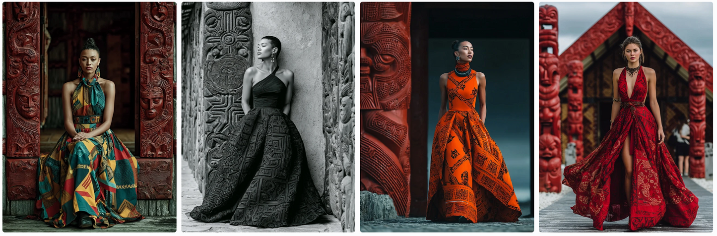 Couture Summer Dresses Inspired by Oceanian Artists — 30 MidJourney Prompts
