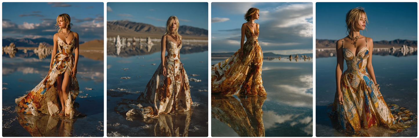 Couture Summer Dresses Inspired by Oceanian Artists — 30 MidJourney Prompts