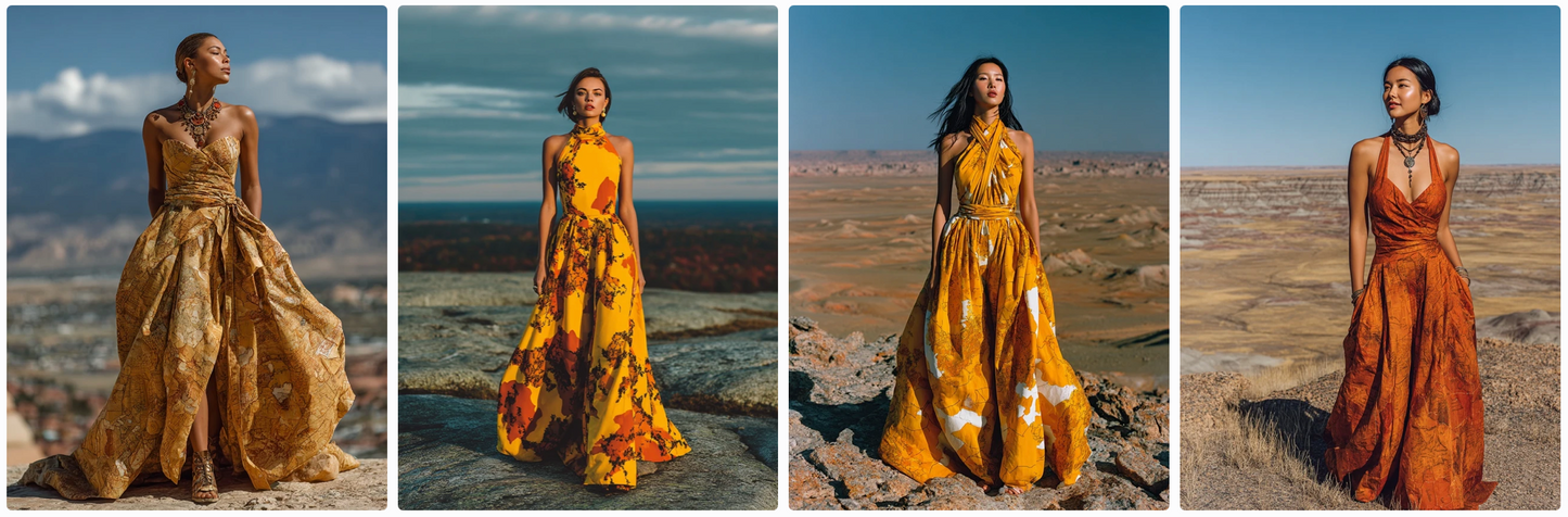 Couture Summer Dresses Inspired by Oceanian Artists — 30 MidJourney Prompts