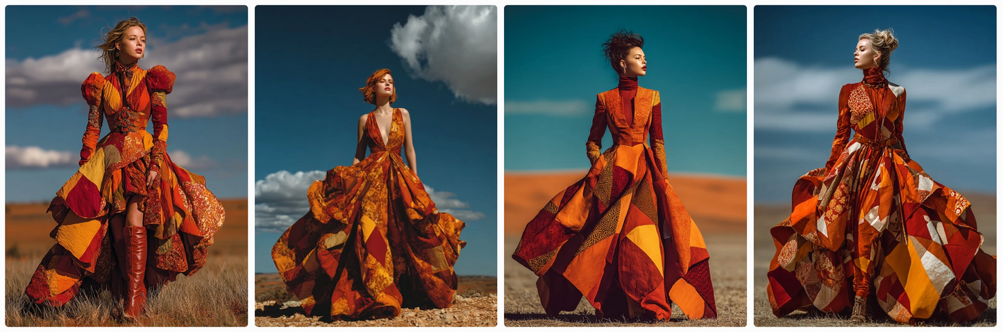 Couture Summer Dresses Inspired by Oceanian Artists — 30 MidJourney Prompts