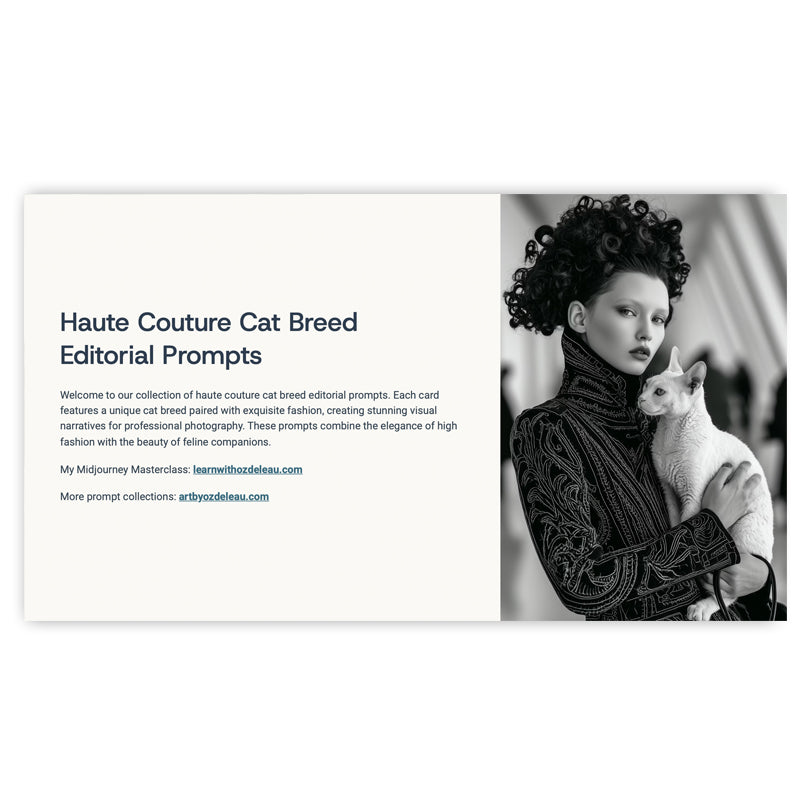 50 fashion prompts-with and inspired by cats