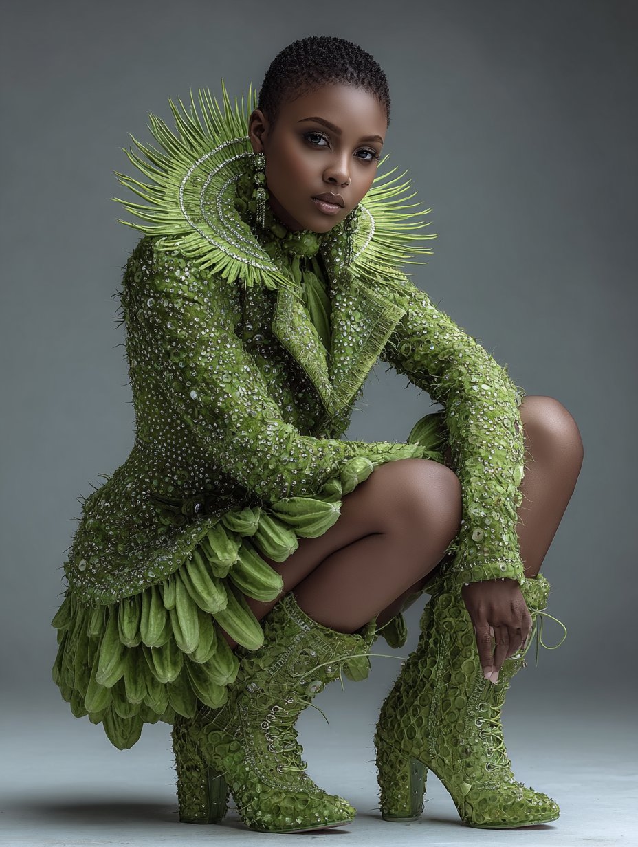 Fruit & Vegetables inspired Couture — 60 MidJourney Prompts