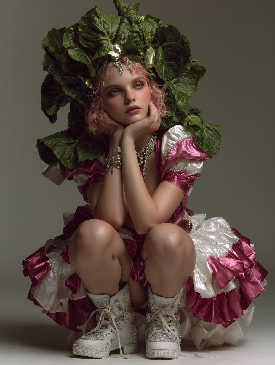 Fruit & Vegetables inspired Couture — 60 MidJourney Prompts