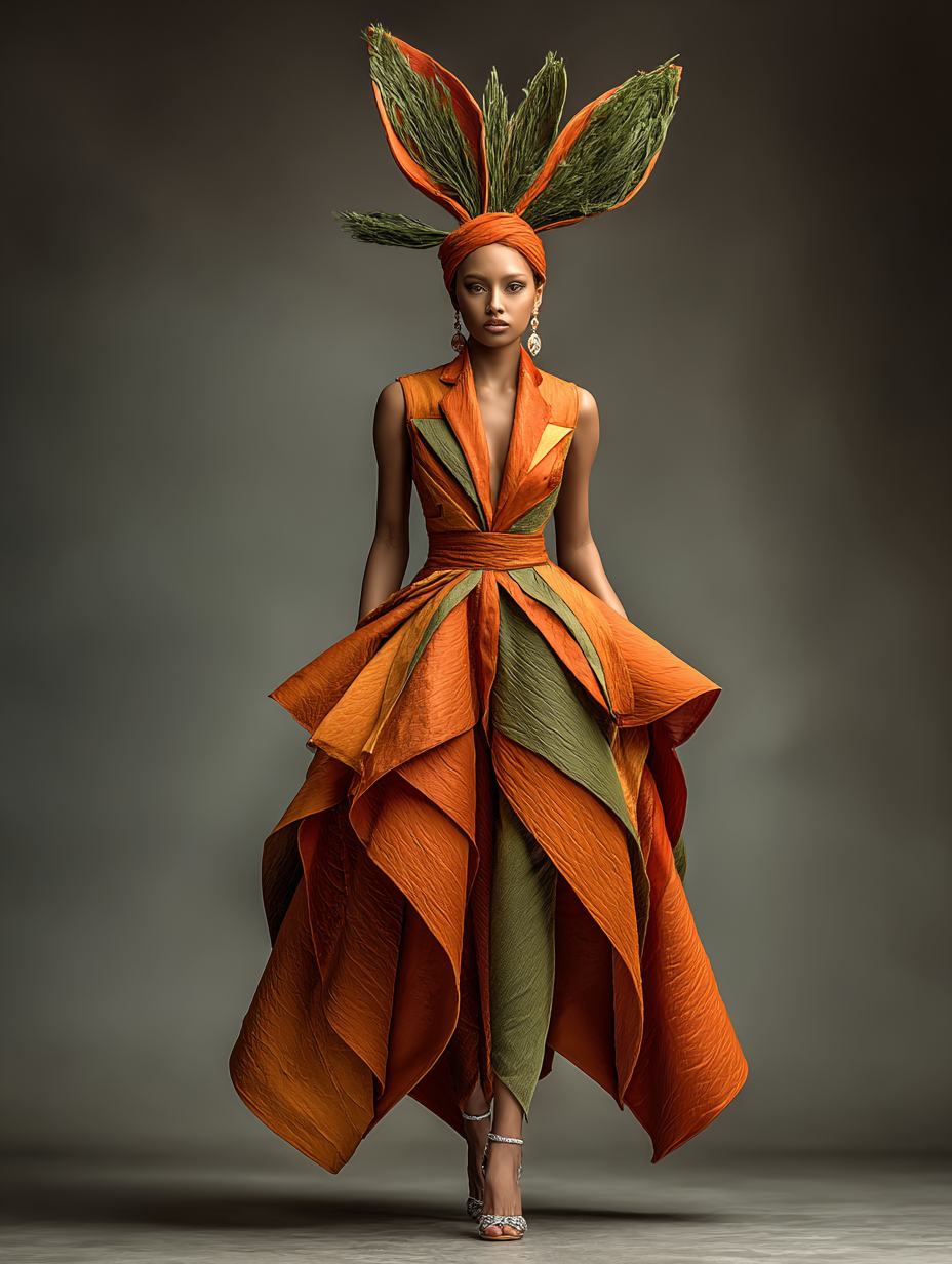 Fruit & Vegetables inspired Couture — 60 MidJourney Prompts