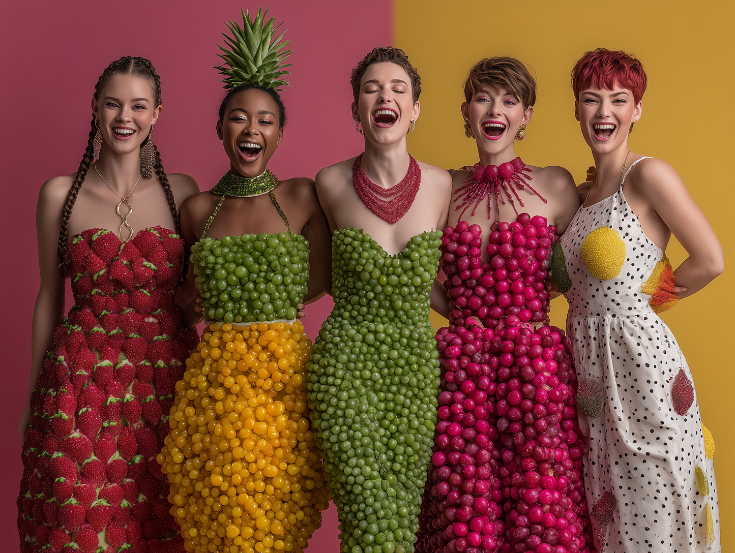 Fruit & Vegetables inspired Couture — 60 MidJourney Prompts
