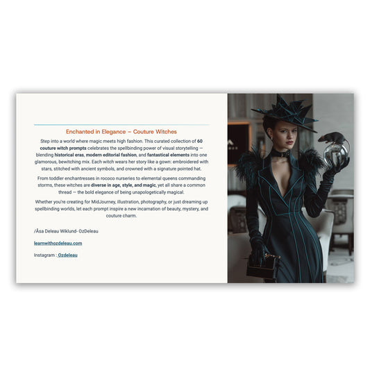 Couture Witches — 100 MidJourney Prompts collection