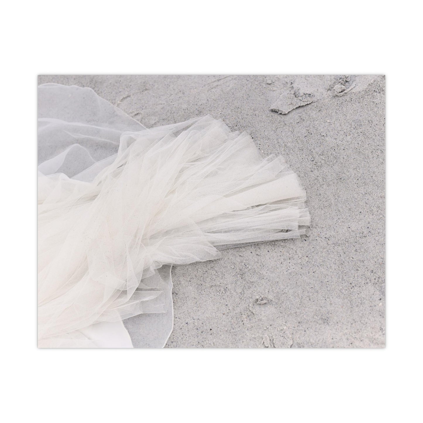 Florida beach photograph with wedding dress on the sand fine art poster wall art photo
