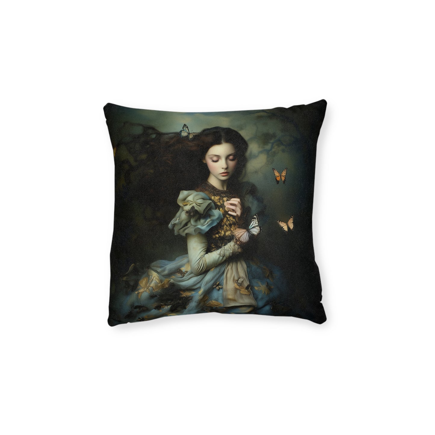 Butterfly Girl Square Pillow