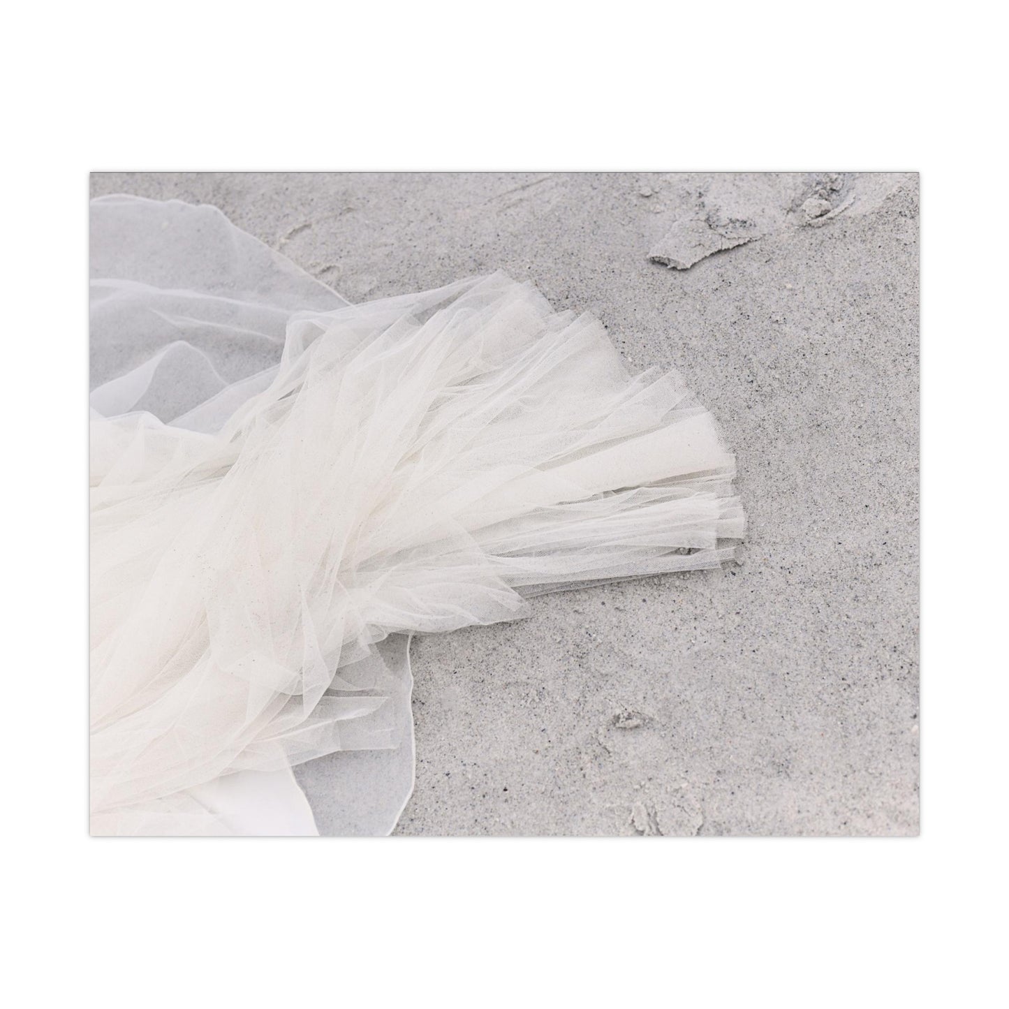 Florida beach photograph with wedding dress on the sand fine art poster wall art photo