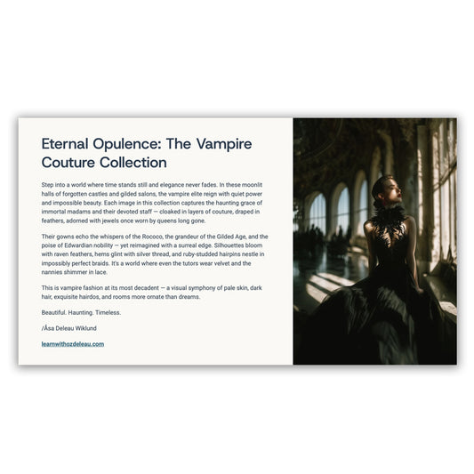 Couture vampires + bonus vampire prompts- 105 prompts