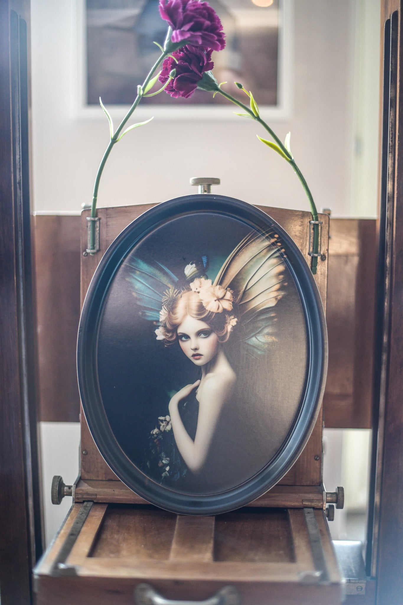Dark fairy oval tray 25x33cm