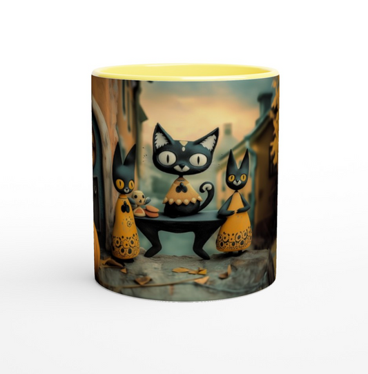 Cute halloween cat mug