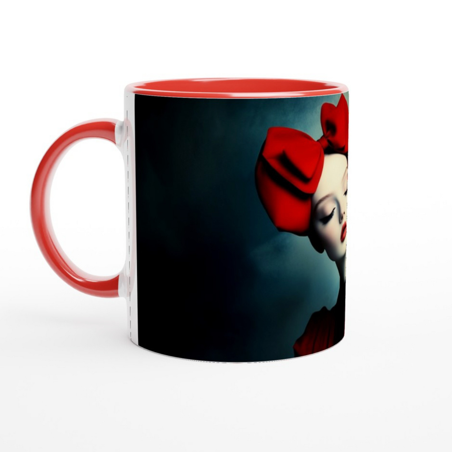 Red bow Mug