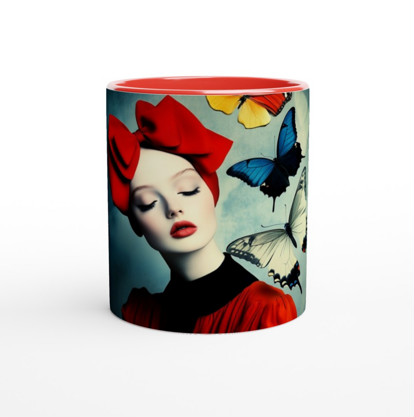 Red bow Mug