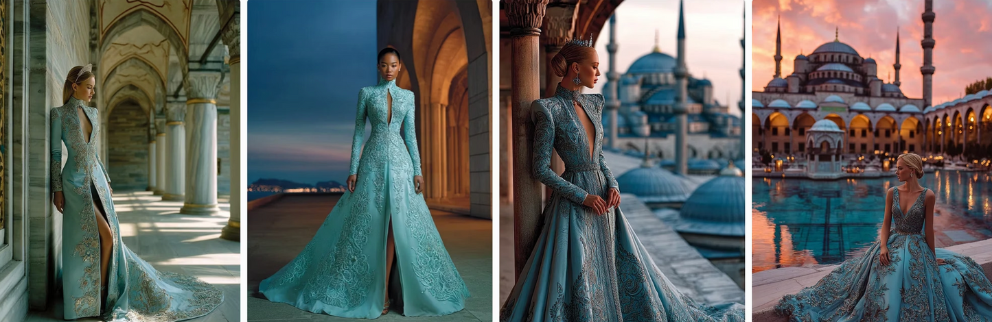Couture x Architecture — 60 AI Fashion Prompts Inspired by Iconic Structures