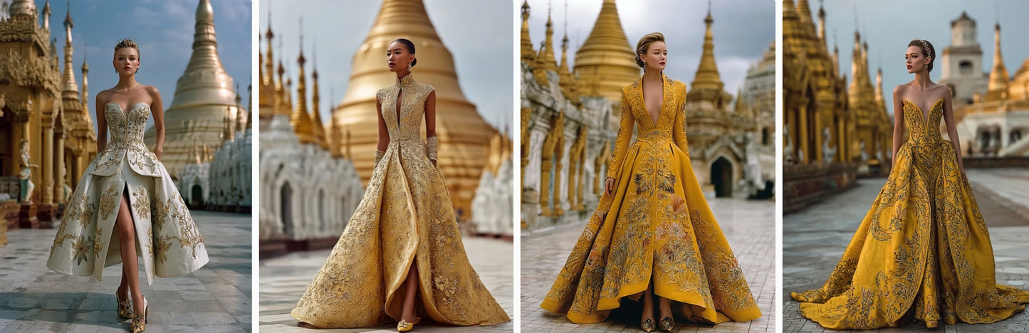 Couture x Architecture — 60 AI Fashion Prompts Inspired by Iconic Structures