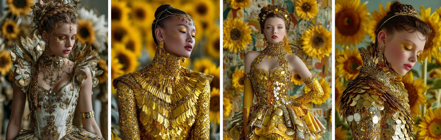 Couture collection inspired by musical instruments- 60 prompts
