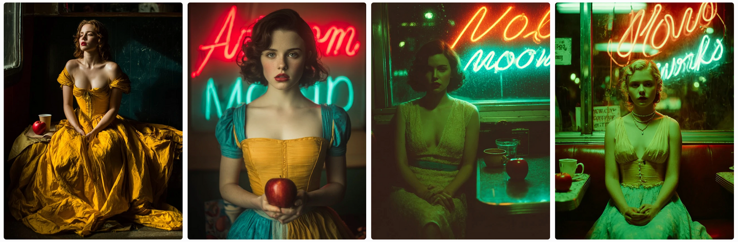 60 Snow White Haute Couture Prompts inspired by art and photographers– Illustrated Editorial Collection
