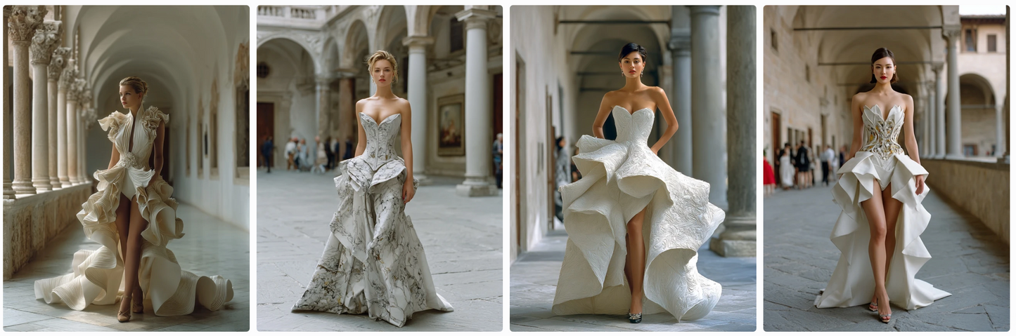 Couture Summer Dresses Inspired by European Artists — 30 MidJourney Prompts