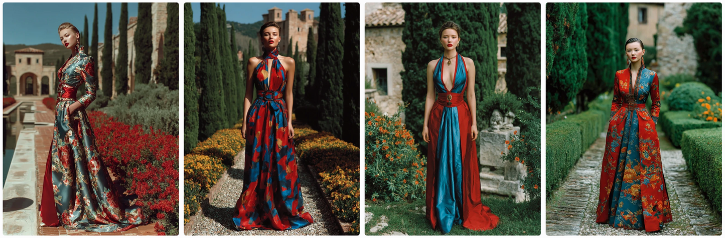 Couture Summer Dresses Inspired by European Artists — 30 MidJourney Prompts