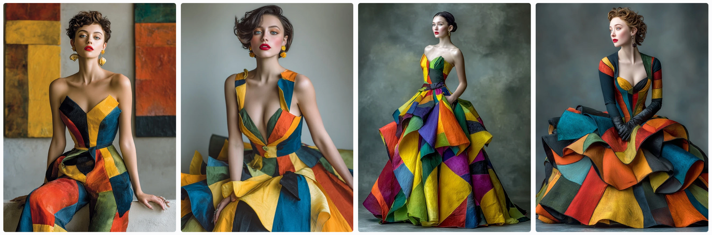 Couture Summer Dresses Inspired by European Artists — 30 MidJourney Prompts