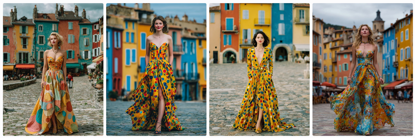 Couture Summer Dresses Inspired by European Artists — 30 MidJourney Prompts