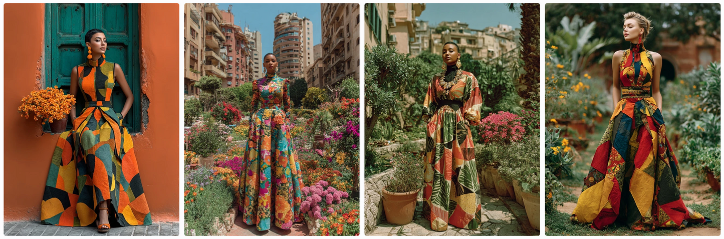 Couture Summer Dresses Inspired by African Artists — 30 MidJourney Prompts