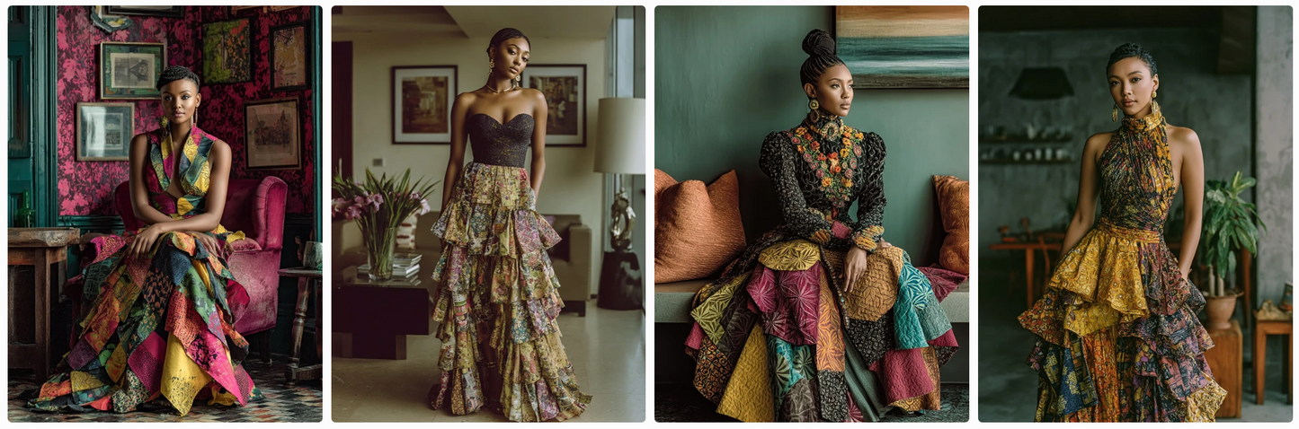 Couture Summer Dresses Inspired by African Artists — 30 MidJourney Prompts