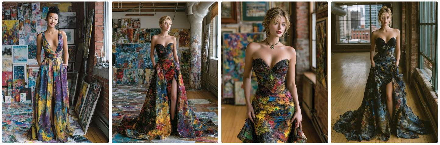 Couture Summer Dresses Inspired by North American Artists — 30 MidJourney Prompts