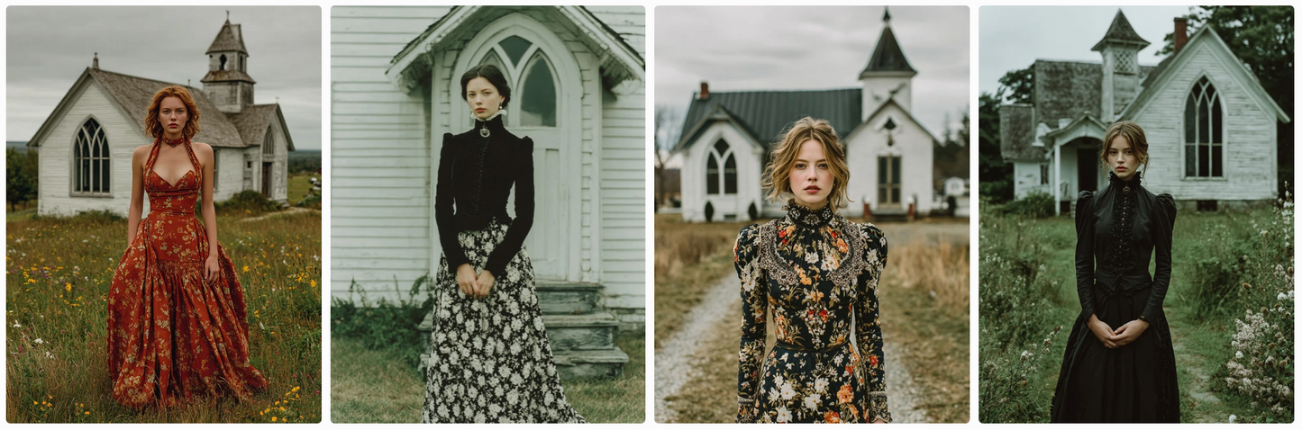 Couture Summer Dresses Inspired by North American Artists — 30 MidJourney Prompts