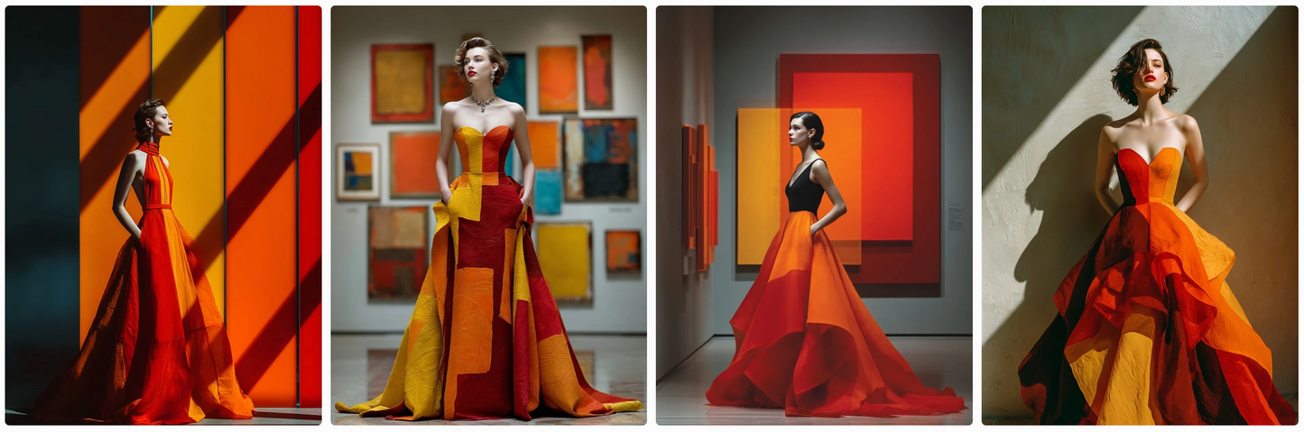 Couture Summer Dresses Inspired by North American Artists — 30 MidJourney Prompts