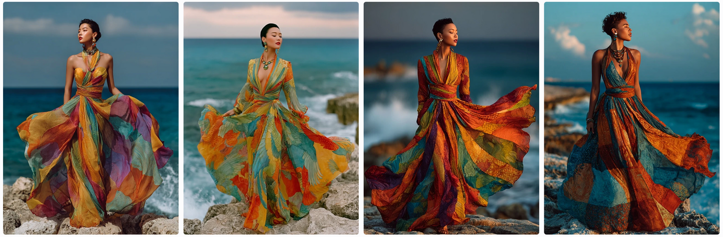 Couture Summer Dresses Inspired by South American Artists — 30 MidJourney Prompts