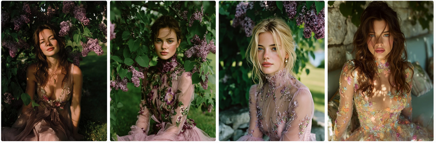 Couture Summer Dresses Inspired by Swedish and French Artists — 60 MidJourney Prompts