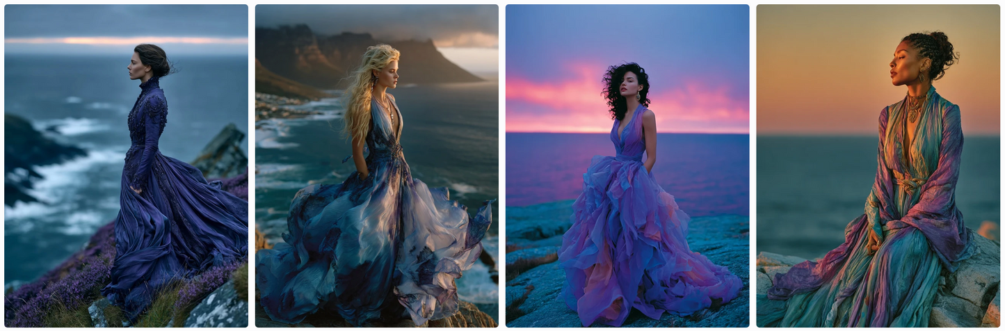Couture Summer Dresses Inspired by Swedish and French Artists — 60 MidJourney Prompts