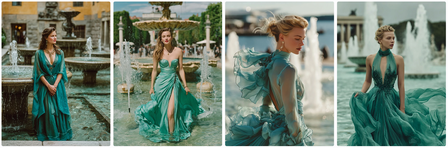 Couture Summer Dresses Inspired by Swedish and French Artists — 60 MidJourney Prompts