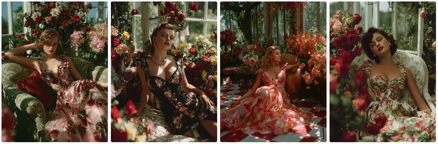 Couture Summer Dresses Inspired by Swedish and French Artists — 60 MidJourney Prompts