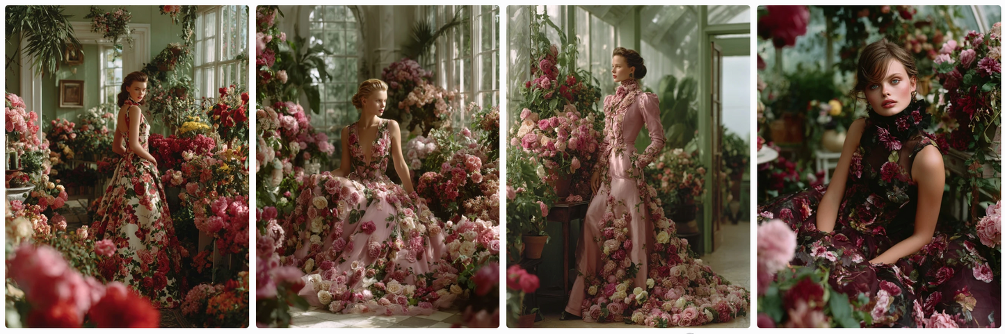 Couture Summer Dresses Inspired by Swedish and French Artists — 60 MidJourney Prompts