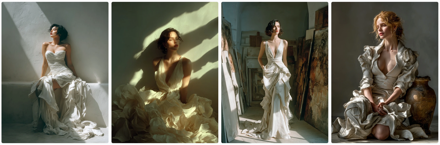 Couture Summer Dresses Inspired by Swedish and French Artists — 60 MidJourney Prompts