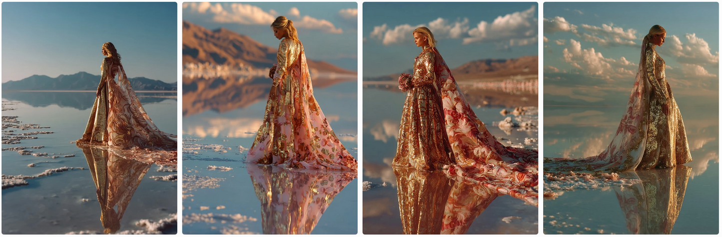 Couture Wedding Dresses and Veils Inspired by Klimt and Animals – 30 Couture Prompts