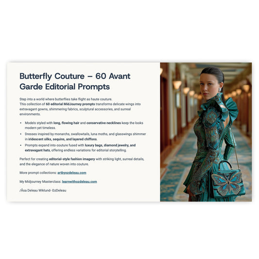 Butterfly Couture Editorial 60 Prompts collection