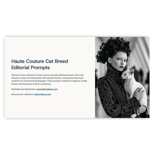 50 fashion prompts-with and inspired by cats