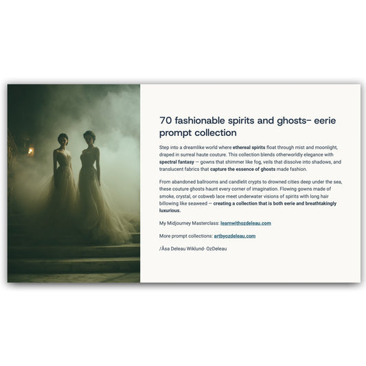 Haute Couture on Ghosts – 70 Prompt Collection