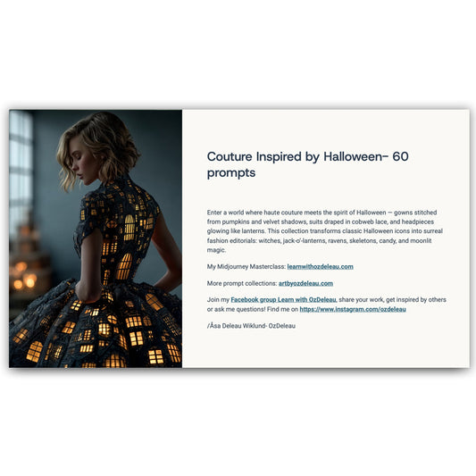 Couture Inspired by Halloween – 60 Prompt Collection